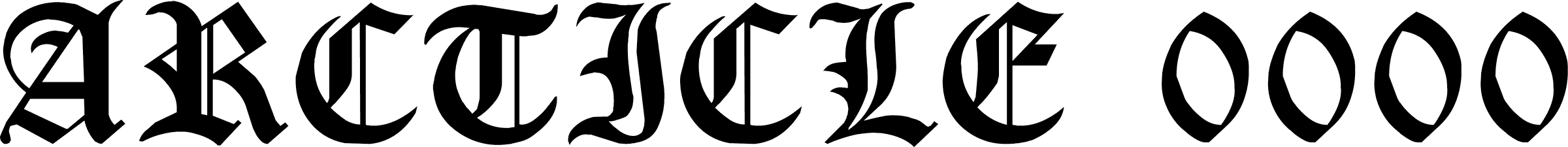 ARctICLE 0000
